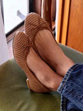 Matisse Women's Donna Raffia Brown Ballet Flats